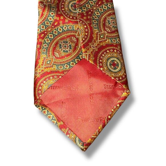 Stefano Ricci Red Paisley100% Silk Handmade in Italy Necktie - Picture 3 of 4